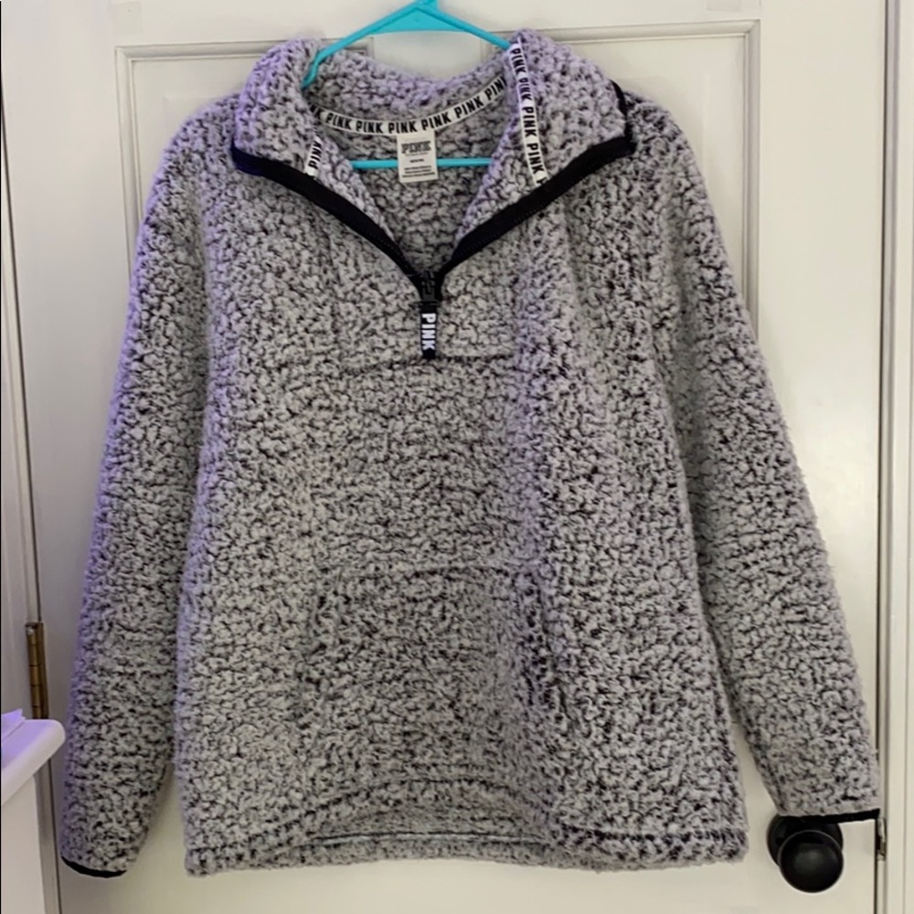 Sherpa Quarter zip by Pink